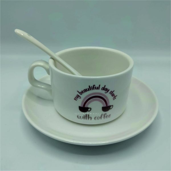 Conjunto Café - Chávena, Prato e Colher - Image 2